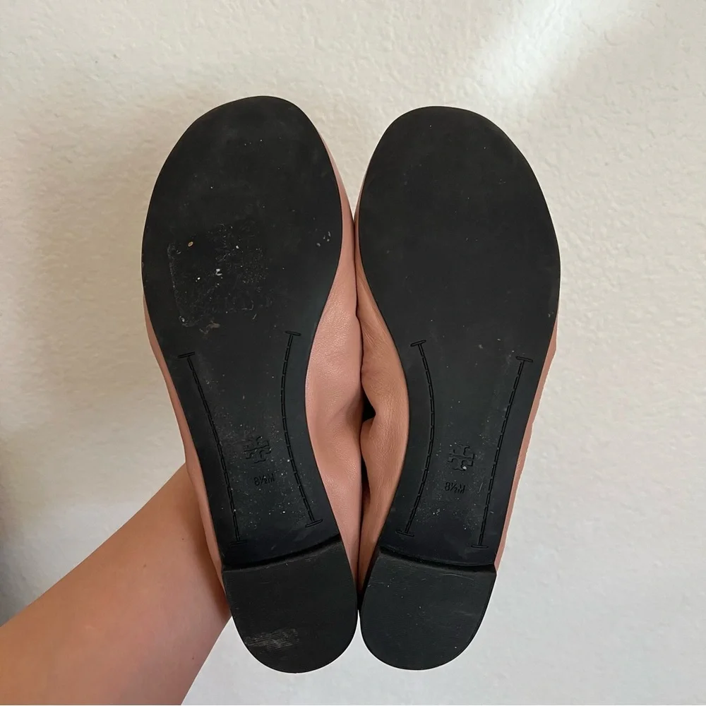 Tory Burch SOFT SCRUNCH BALLET Flat
NAPPA LEATHER GROSSGRAIN 
MEADOWSWEET Sz 8.5 - Picture 8 of 12